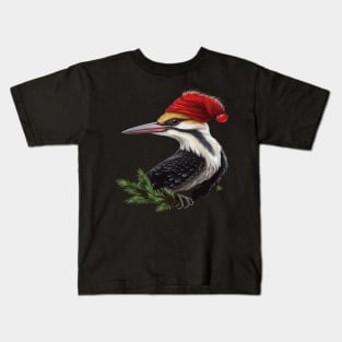 Woodpecker Christmas Kids T-Shirt